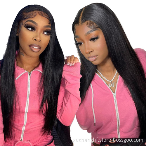 Full Cuticle 150% Brazilian Virgin Hair Lace Front Wig with baby hair,100% virgin water wave human hair lace front wig